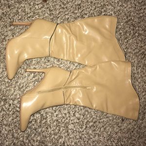 Plus Size Cream Boots